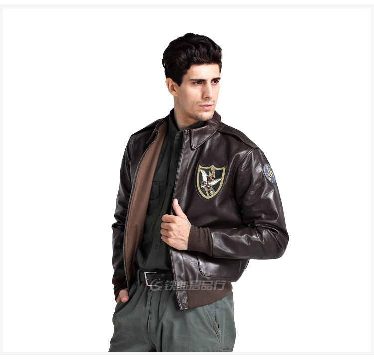 cockpit 飞虎队血幅版a-2飞行夹克 马皮 经典军迷夹克 防风保暖 秋冬